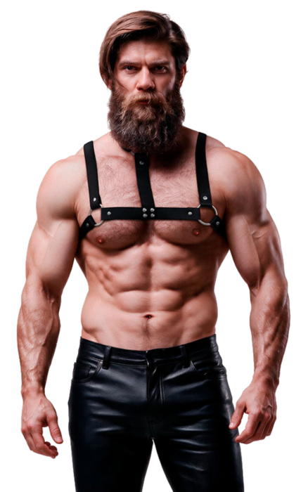FETISH SUBMISSIVE ATTITUDE Adjustable Chest Harness for Men