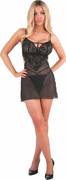 Babydoll Set LivCo Corsetti Orana Oaza - Black Elegance