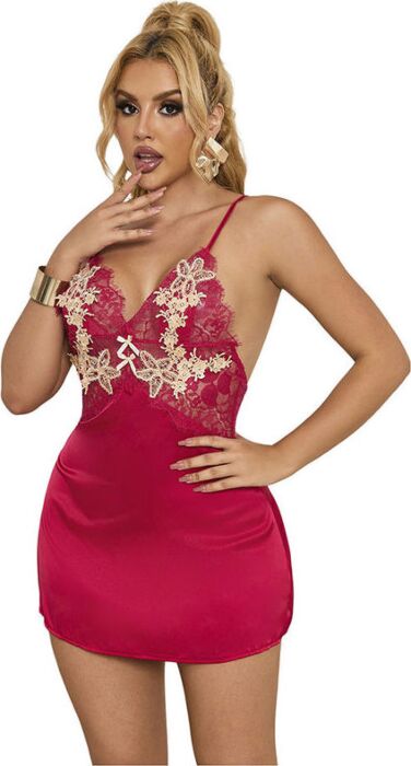 Babydoll Sublime Floral Red L/XL - Irresistible Elegance Babydoll Sublime Floral Red L/XL - Irresistible Elegance