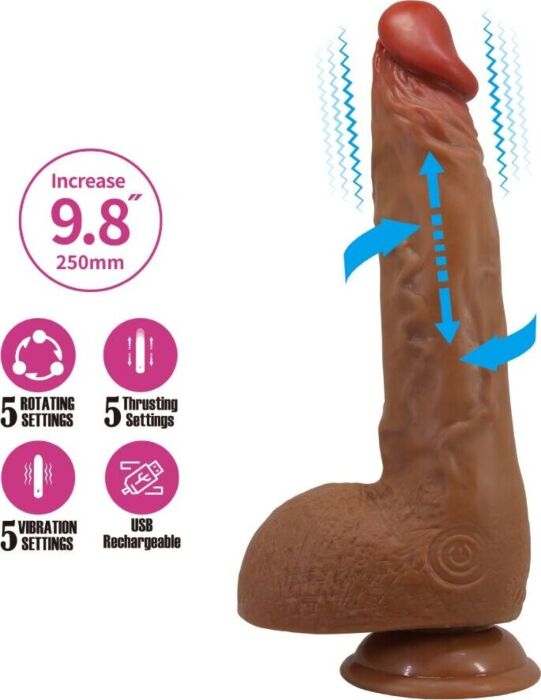 Vibrator BAILE Beautiful Wilks 25 cm with 5 Modes