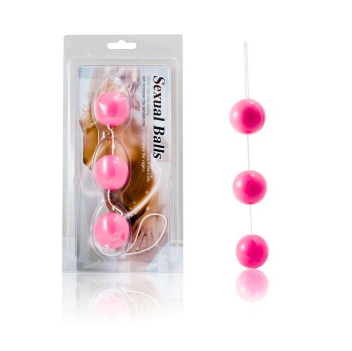 Anal Balls BAILE STIMULATING 3-Piece Set with Extraction Ring Anal Balls BAILE STIMULATING 3-Piece Set with Extraction Ring