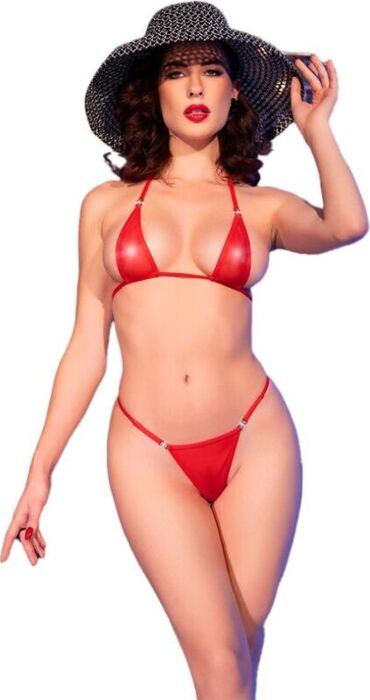 Micro Bikini Chilirose CR 4840 Red S/M - Alluring Style