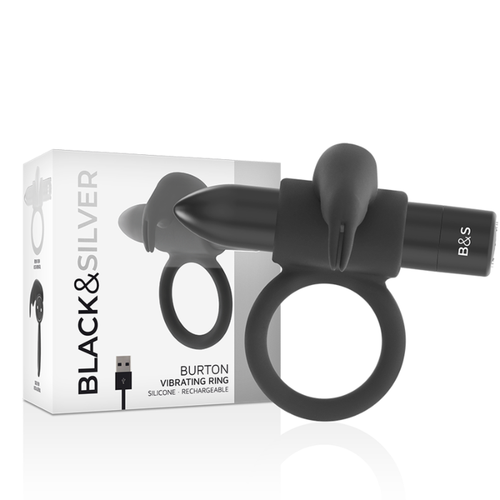 BLACK&SILVER Burton Ring, 10 Vibration Modes, Black BLACK&SILVER Burton Ring, 10 Vibration Modes, Black