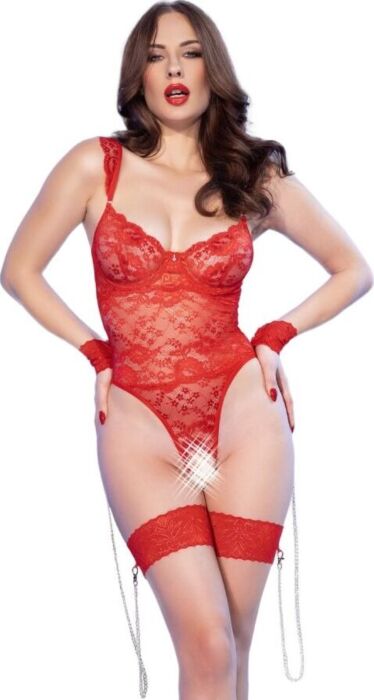 Crotchless Body Chilirose CR 4881 Red XL Crotchless Body Chilirose CR 4881 Red XL