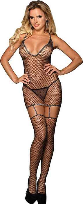 Bodystocking Sublime SUBBLIME Shimmering Fishnet