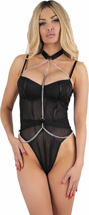 Body Rubika Livco Corsetti Black with Choker