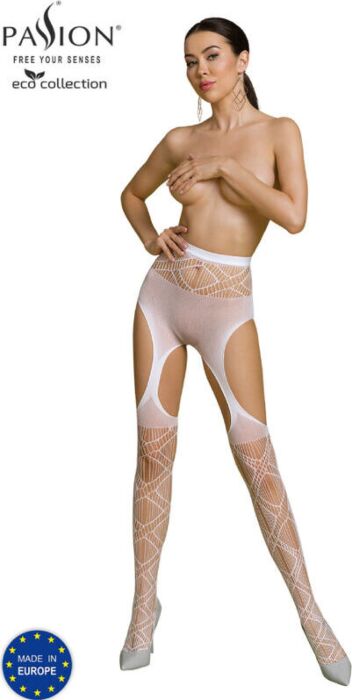 Bodystocking Passion Eco S005 White - Eco-Friendly Bodystocking Passion Eco S005 White - Eco-Friendly
