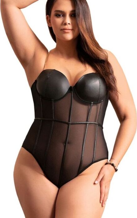 Bodysuit SUBBLIME Bodies L/XL Metal Strap Black