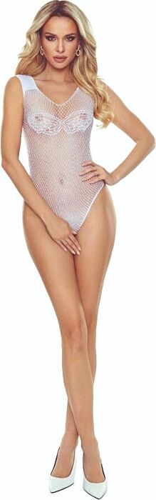 Bodystocking Passion BS109 White | Sensual Elegance Bodystocking Passion BS109 White | Sensual Elegance
