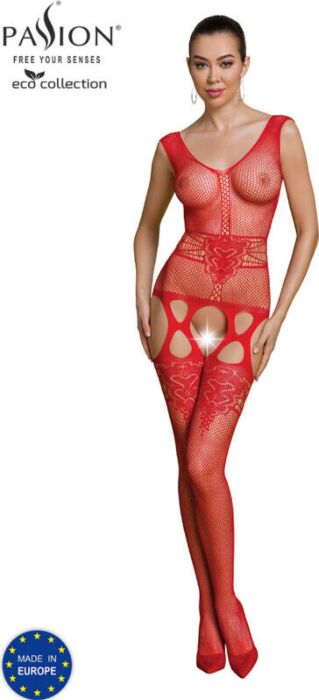 Bodystocking Passion Woman BS014 Eco Red