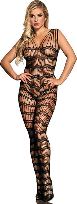 Crotchless Bodystocking Sublime Black Luxury
