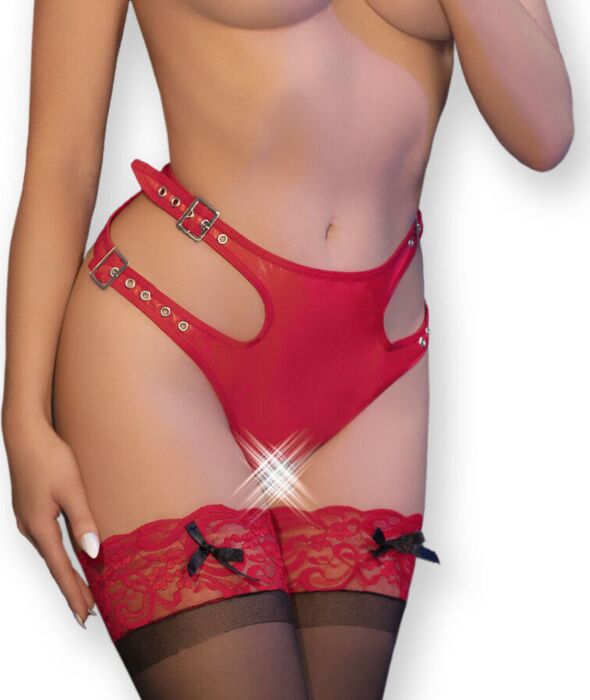 Crotchless Panties Chilirose CR 4656 Red L/XL