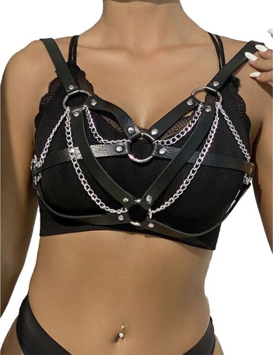 Bondage Belt Sublime Punk Black Metal Buckle Bondage Belt Sublime Punk Black Metal Buckle