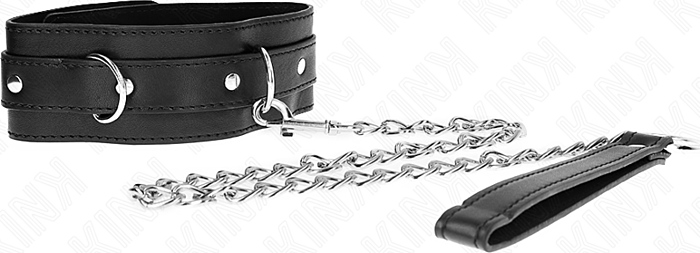 BDSM Collar KINK 65cm Black Elegant Control