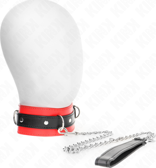 KINK Collar with Leash Red 65cm - Elegant Control