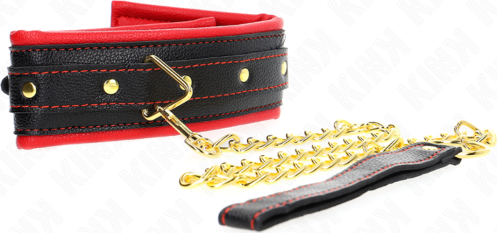 BDSM Collar KINK Adjustable Faux Leather 37-54cm