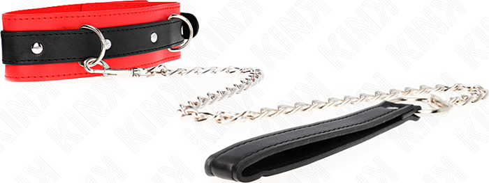 BDSM Collar KINK Basic Model 3 Red 65cm