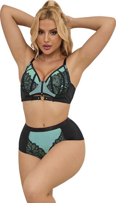 Lingerie Set SUBBLIME 955564 Green Mesh Zip Lingerie Set SUBBLIME 955564 Green Mesh Zip