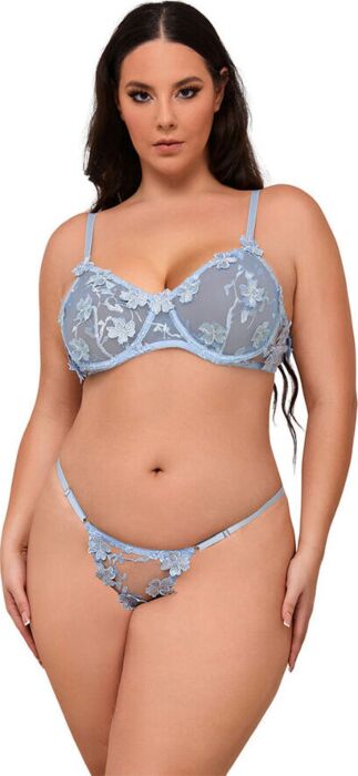 Lingerie Sublime 957636 Blue Floral Set L/XL Lingerie Sublime 957636 Blue Floral Set L/XL