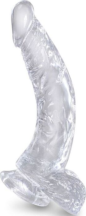 King Cock Clear Realistic Curved Dildo 16.5cm King Cock Clear Realistic Curved Dildo 16.5cm