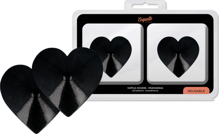 Heart-Shaped Nipple Covers Noir
