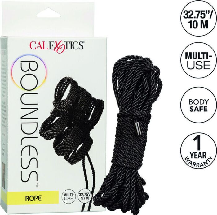 BDSM Rope CalExotics Boundless 10m Black BDSM Rope CalExotics Boundless 10m Black