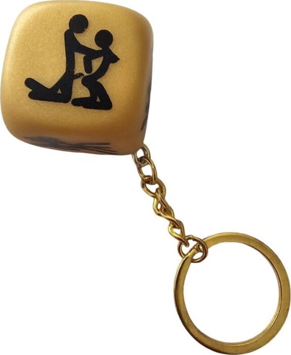 Dice Keyring Diablo Picante Golden Fun Accessory