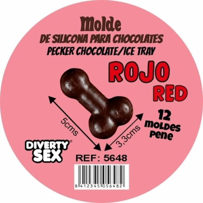 Chocolate Mold Diablo Picante 12 Penis Shaped Mould Chocolate Mold Diablo Picante 12 Penis Shaped Mould