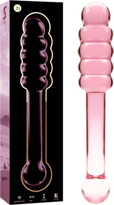 Pink Nebula 20 Glass Dildo