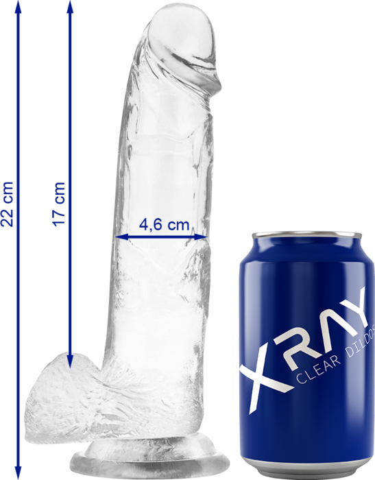 Crystal Clear 22 cm Dildo - Transparent Realism
