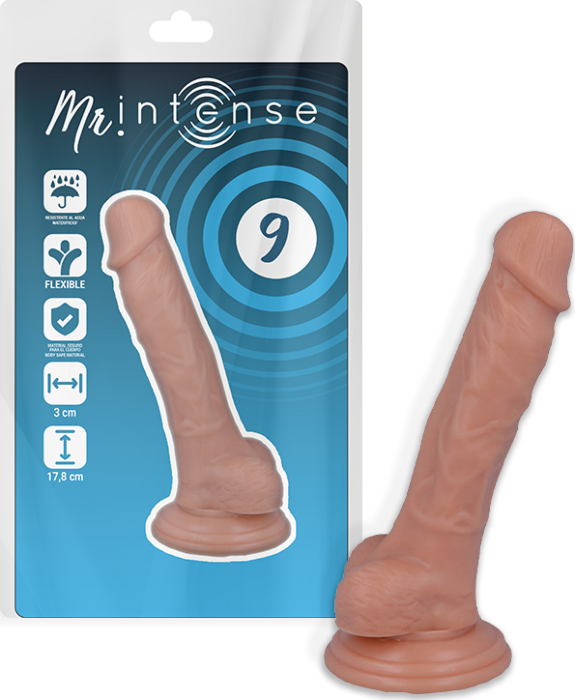 Realistic Dildo MR. INTENSE 17.8 cm with Strong Suction
