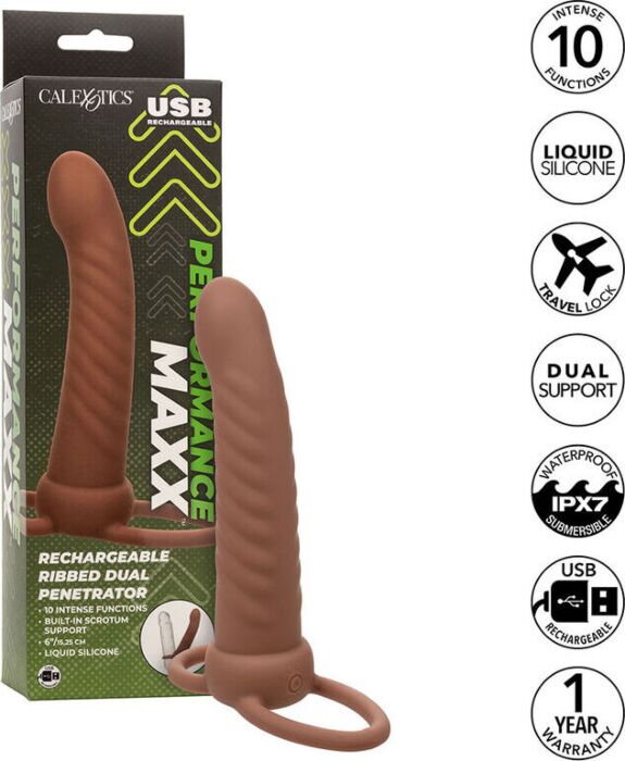 Dual Penetrator CalExotics Maxx Ribbed Vibrator