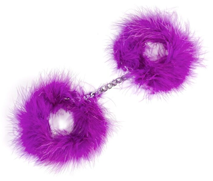 Bondage Cuffs Secretplay | Marabou and Chain Design Bondage Cuffs Secretplay | Marabou and Chain Design