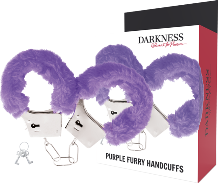 Metal Handcuffs Darkness Lilac Lined