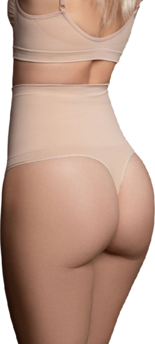 InvisiSculpt Beige Thong Shapewear