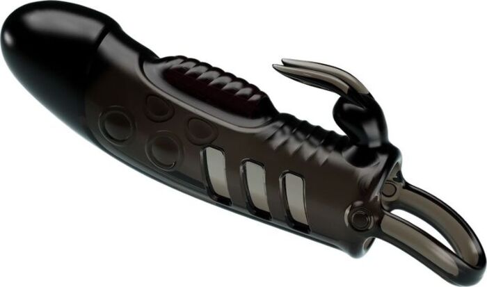 Penis Sleeve Rabbit Black: Wild Sensation