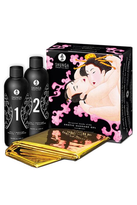 Body to Body Massage Gel Shunga Strawberries and Cava