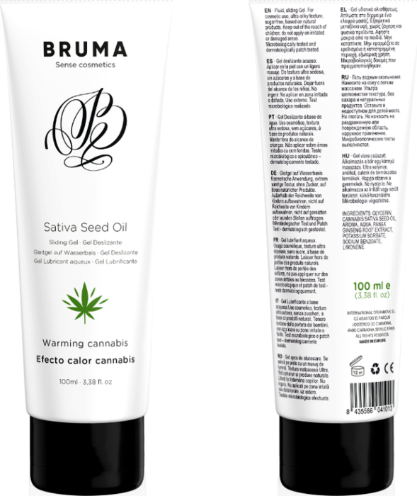 Lubricant Bruma 100ml Cannabis Heat Effect