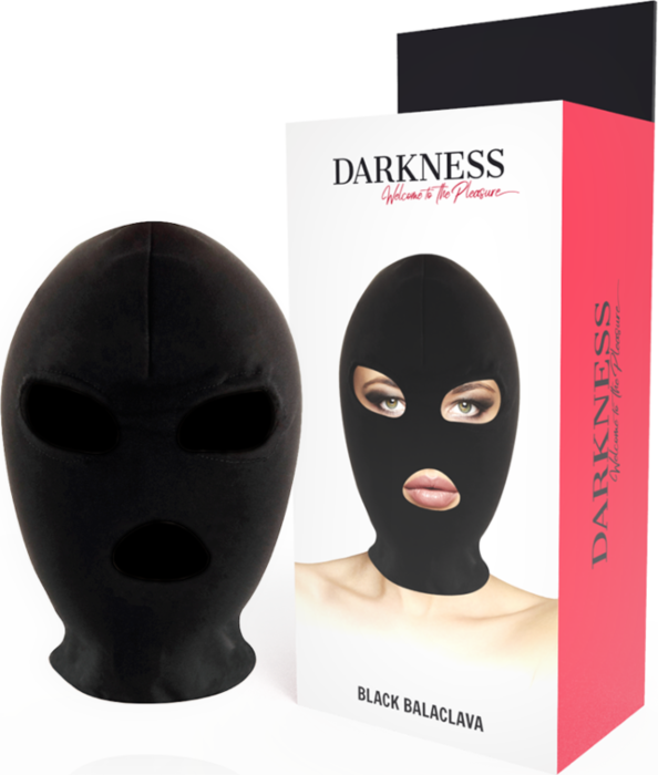 BDSM Mask Darkness with Mouth and Eye Openings