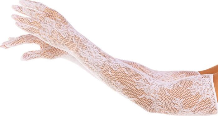 Leg Avenue Gloves Floral White Elegant Fashion Leg Avenue Gloves Floral White Elegant Fashion