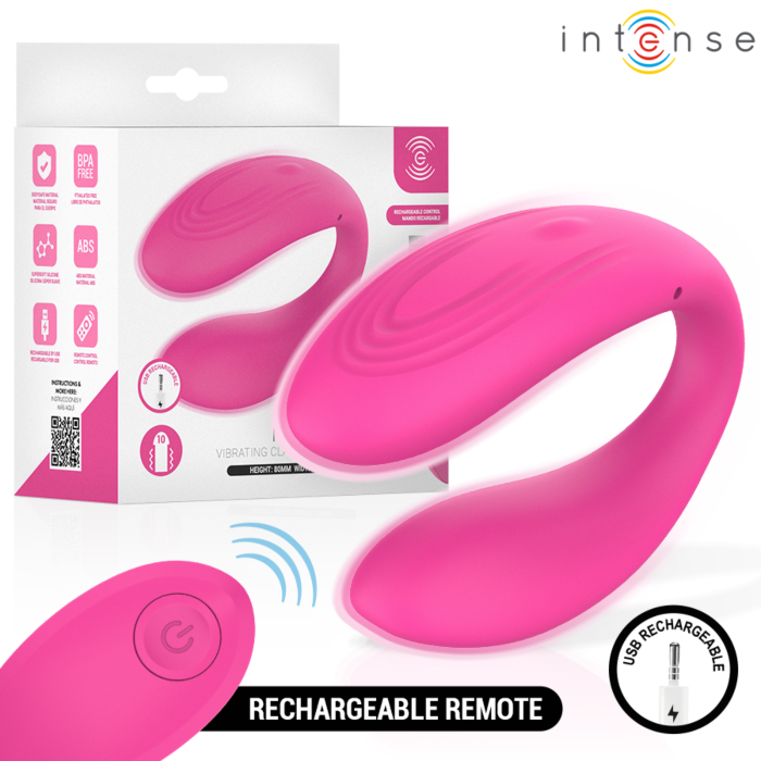 Vibrator INTENSE REMOTE CONTROL Nora U-Shaped Stimulator Vibrator INTENSE REMOTE CONTROL Nora U-Shaped Stimulator