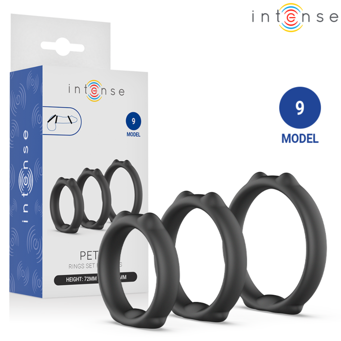 INTENSE FOR HIM Penis Rings Set of 3 for Custom Fit INTENSE FOR HIM Penis Rings Set of 3 for Custom Fit