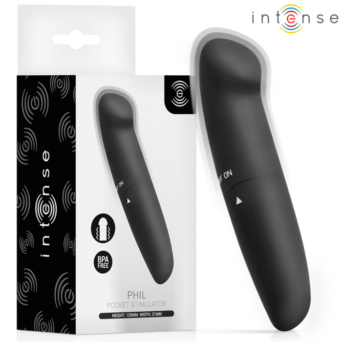 G-Spot Vibrator INTENSE FUN TOYS PHIL Black 13 cm