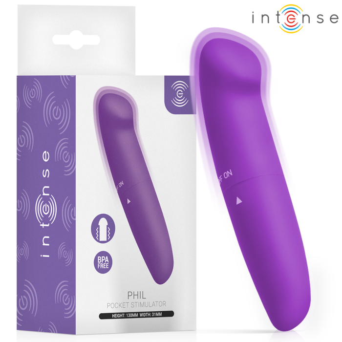 INTENSE FUN TOYS PHIL G-Spot Vibrator Purple 13 cm