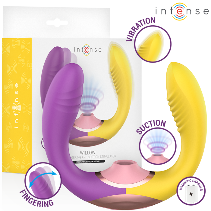 Vibrator INTENSE HIGH TECH WILLOW 3-IN-1 Suction and Vibration Stimulator Vibrator INTENSE HIGH TECH WILLOW 3-IN-1 Suction and Vibration Stimulator
