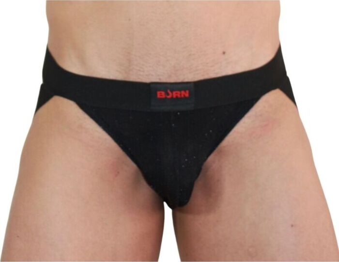BURN 003 Shiny Jockstrap XL with Sheer Panels BURN 003 Shiny Jockstrap XL with Sheer Panels