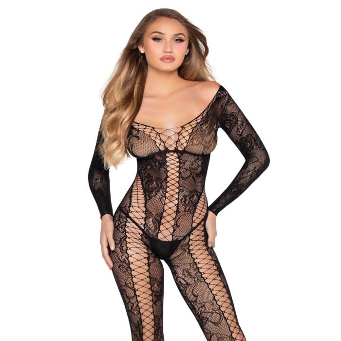 Bodystocking Leg Avenue 89369 Stretchy Lace and Fishnet Bodystocking Leg Avenue 89369 Stretchy Lace and Fishnet