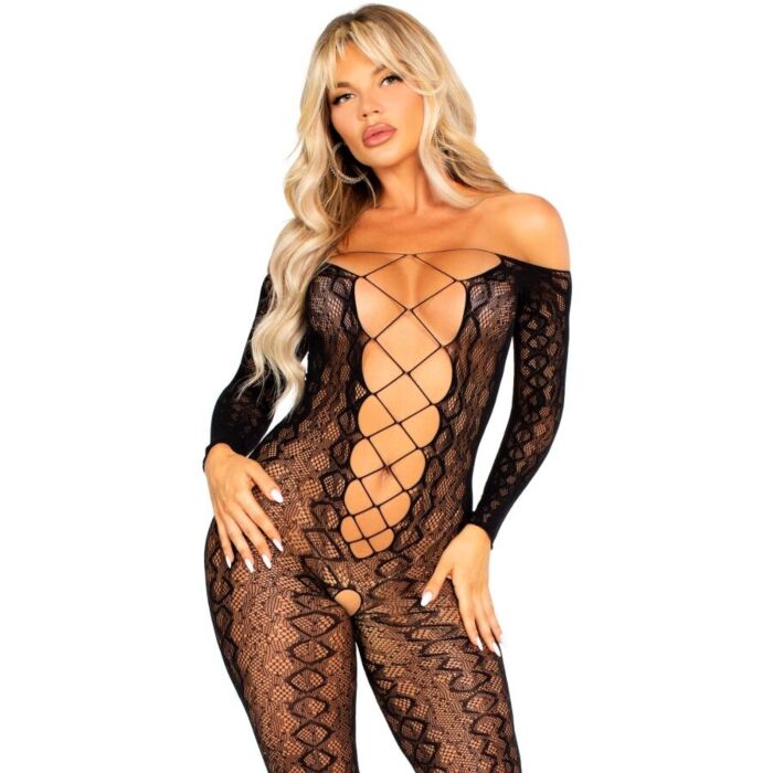Bodystocking Leg Avenue Crotchless with Snake Pattern Bodystocking Leg Avenue Crotchless with Snake Pattern