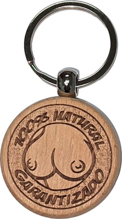 Wooden Keyring Diablo Picante Unique Gift