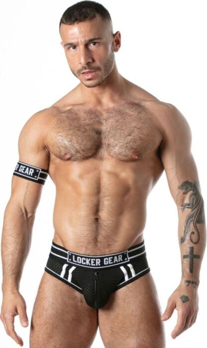 LOCKER GEAR Sport Mesh Jock Brief Black S